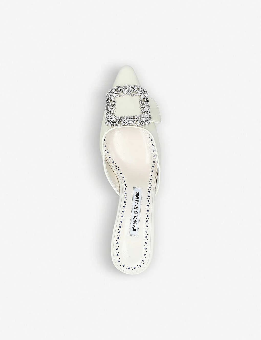 Manolo Blahnik Maysale Bride Silk And Leather Heeled Mules 4 Manolo Blahnik Maysale Bride Silk And Leather Heeled Mules - Image 4