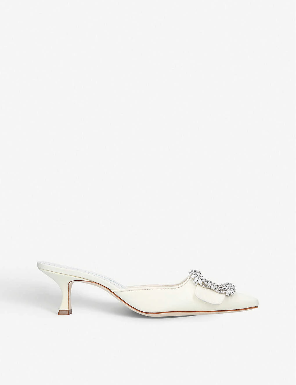 Manolo Blahnik Maysale Bride Silk And Leather Heeled Mules 1 Manolo Blahnik Maysale Bride Silk And Leather Heeled Mules