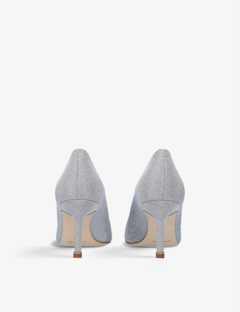 Manolo Blahnik Hangisi 70 Crystal-embellished Metallic-woven Courts 4 Manolo Blahnik Hangisi 70 Crystal-embellished Metallic-woven Courts - Image 4