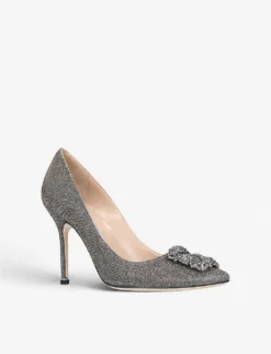 Manolo Blahnik Hangisi 105 Notturno Swarovski Crystal-embellished Courts 6 Manolo Blahnik Hangisi 105 Notturno Swarovski Crystal-embellished Courts -Manolo Blahnik Store 5151 10004 5867367609 SILVERCOM ALT02