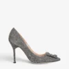 Manolo Blahnik Hangisi 105 Notturno Swarovski Crystal-embellished Courts