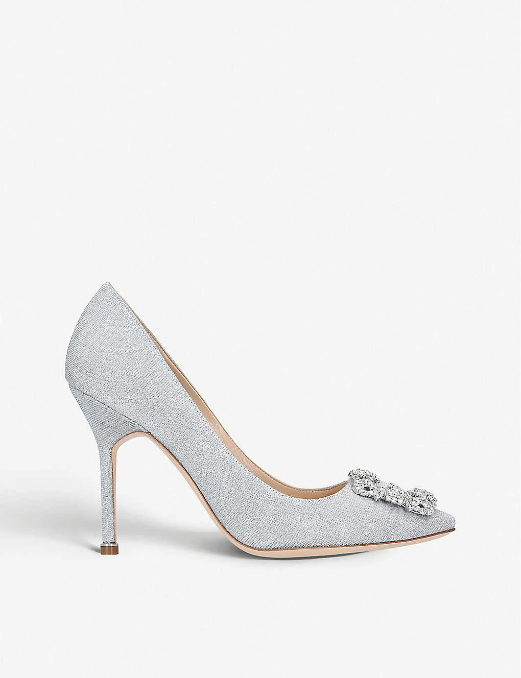 Manolo Blahnik Hangisi 105 Notturno Bride Swarovski Crystal-embellished Courts