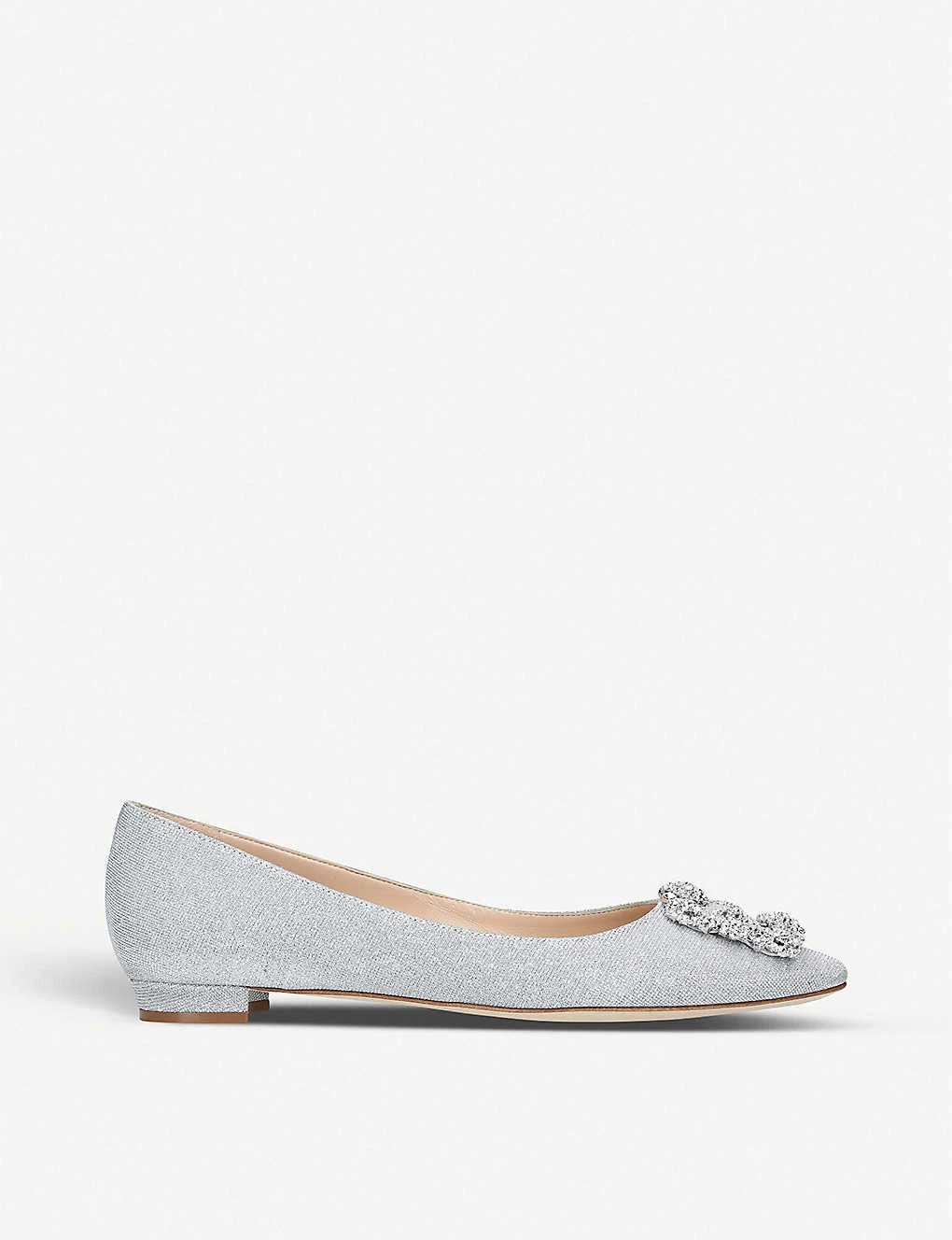 Manolo Blahnik Hangisi Crystal-embellished Flats 1 Manolo Blahnik Hangisi Crystal-embellished Flats