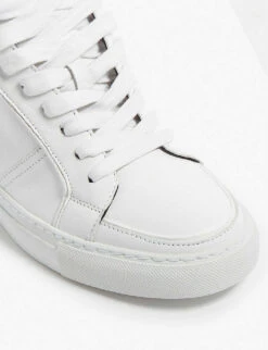 Zadig & Voltaire ZV1747 Leather Hi-top Trainer -Manolo Blahnik Store 669 10175 PSHAT1709F BLANC ALT04