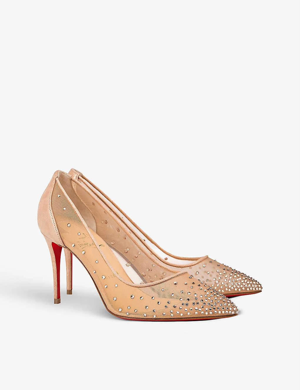 Christian Louboutin Follies Strass 85 Rete/suede Lame Versio 3 Christian Louboutin Follies Strass 85 Rete/suede Lame Versio - Image 3