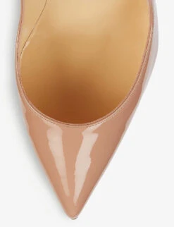 Christian Louboutin Hot Chick 100 Patent-leather Courts -Manolo Blahnik Store 684 10145 1190911 NUDE ALT04