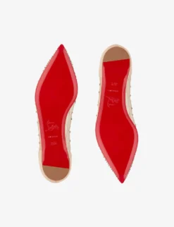 Christian Louboutin Follies Strass Flat Rete/suede 9 Christian Louboutin Follies Strass Flat Rete/suede -Manolo Blahnik Store 684 10145 3180710 VERSIONLI ALT04