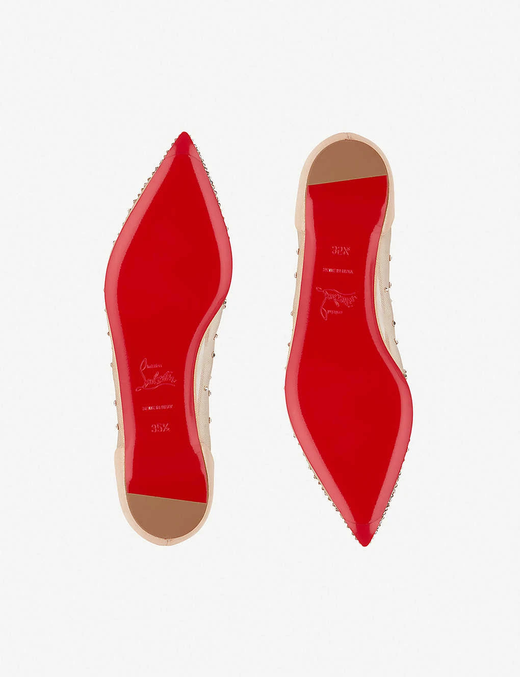 Christian Louboutin Follies Strass Flat Rete/suede 5 Christian Louboutin Follies Strass Flat Rete/suede - Image 5