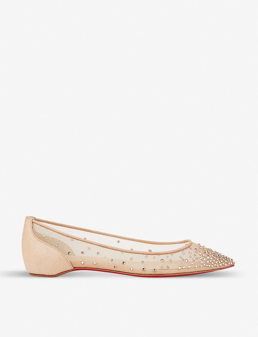 Christian Louboutin Follies Strass Flat Rete/suede 1 Christian Louboutin Follies Strass Flat Rete/suede