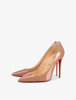 Christian Louboutin Kate 100 Patent-leather Courts -Manolo Blahnik Store 684 10145 3191411 NUDE6248 ALT03