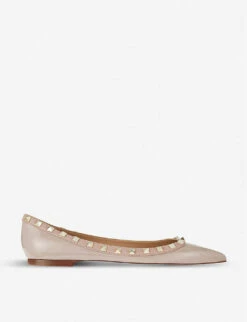 Valentino Garavani Rockstud Patent-leather Flats