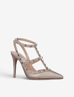 Valentino Garavani Rockstud 100 T-bar Leather Courts 7 Valentino Garavani Rockstud 100 T-bar Leather Courts -Manolo Blahnik Store 783 10004 5245160109 BRONZE ALT02