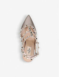 Valentino Garavani Rockstud 100 T-bar Leather Courts 8 Valentino Garavani Rockstud 100 T-bar Leather Courts -Manolo Blahnik Store 783 10004 5245160109 BRONZE ALT03