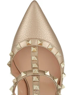 Valentino Garavani Rockstud 100 T-bar Leather Courts 9 Valentino Garavani Rockstud 100 T-bar Leather Courts -Manolo Blahnik Store 783 10004 5245160109 BRONZE ALT04