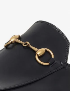 Gucci Princetown Leather Backless Loafers -Manolo Blahnik Store 783 10004 7687100109 BLACK ALT03