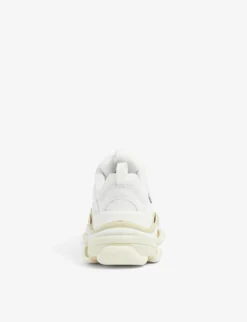 Balenciaga Triple S Suede And Mesh Trainers -Manolo Blahnik Store 926 10004 1213610979 WHITE ALT03