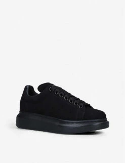Alexander McQueen Runway Leather And Suede Platform Trainers -Manolo Blahnik Store 926 10004 5750513109 BLACK ALT02