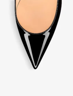 Christian Louboutin Kate 100 Patent-leather Courts -Manolo Blahnik Store R00017885 BLACK ALT03