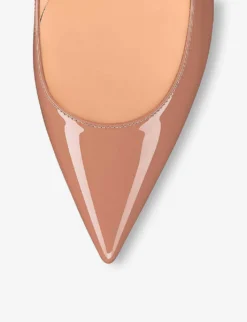 Christian Louboutin Kate 85 Patent-leather Courts 8 Christian Louboutin Kate 85 Patent-leather Courts -Manolo Blahnik Store R00017896 NUDE ALT03