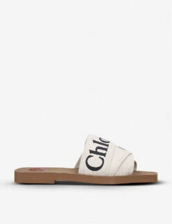 Chloé Woody Logo-print Canvas Sandals