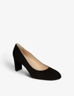 Winola Block-heel Suede Courts -Manolo Blahnik Store R00122626 BLABLACK ALT02