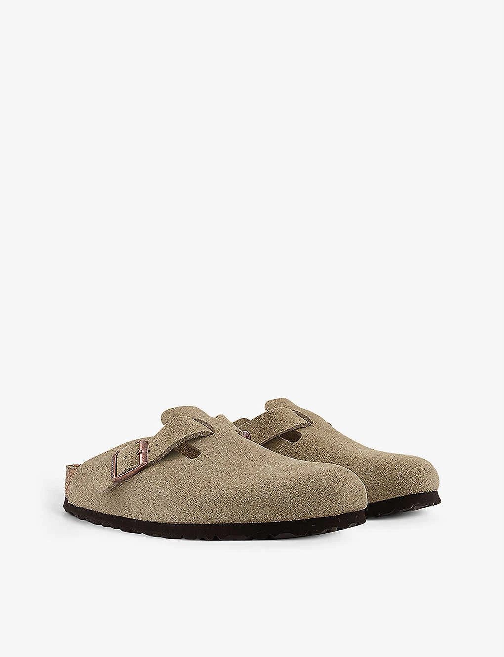 Birkenstock Boston Buckle-embellished Suede Sandals 3 Birkenstock Boston Buckle-embellished Suede Sandals - Image 3