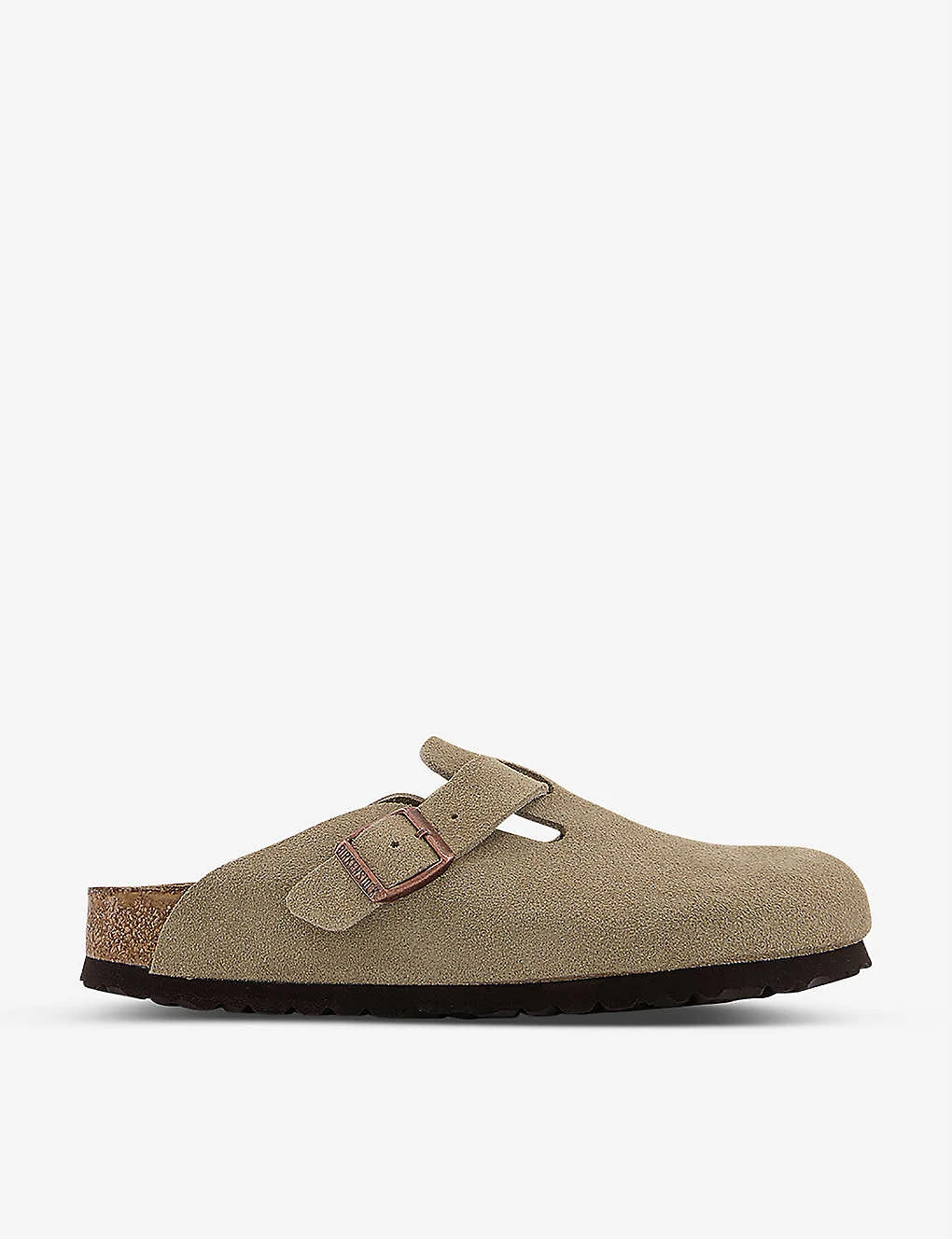 Birkenstock Boston Buckle-embellished Suede Sandals 1 Birkenstock Boston Buckle-embellished Suede Sandals