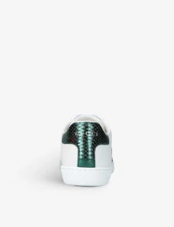 Gucci Women's New Ace Bee-embroidered Leather Trainers -Manolo Blahnik Store R03658102 WHITEOTH ALT03