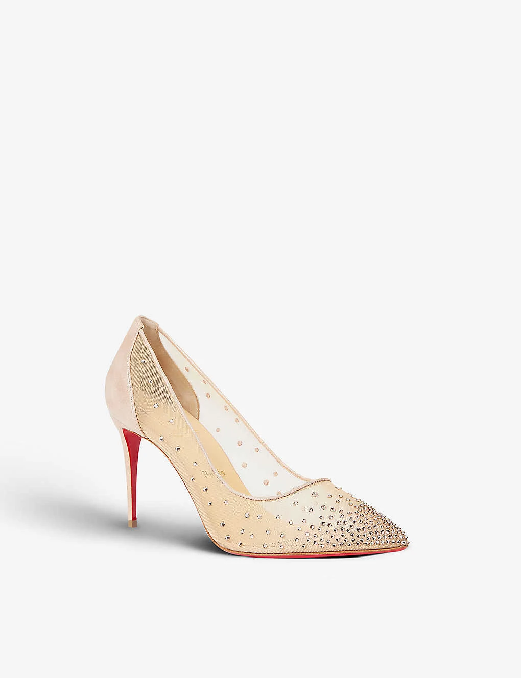 Christian Louboutin Follies Strass 85 Rete Suede Lame Versio 3 Christian Louboutin Follies Strass 85 Rete Suede Lame Versio - Image 3