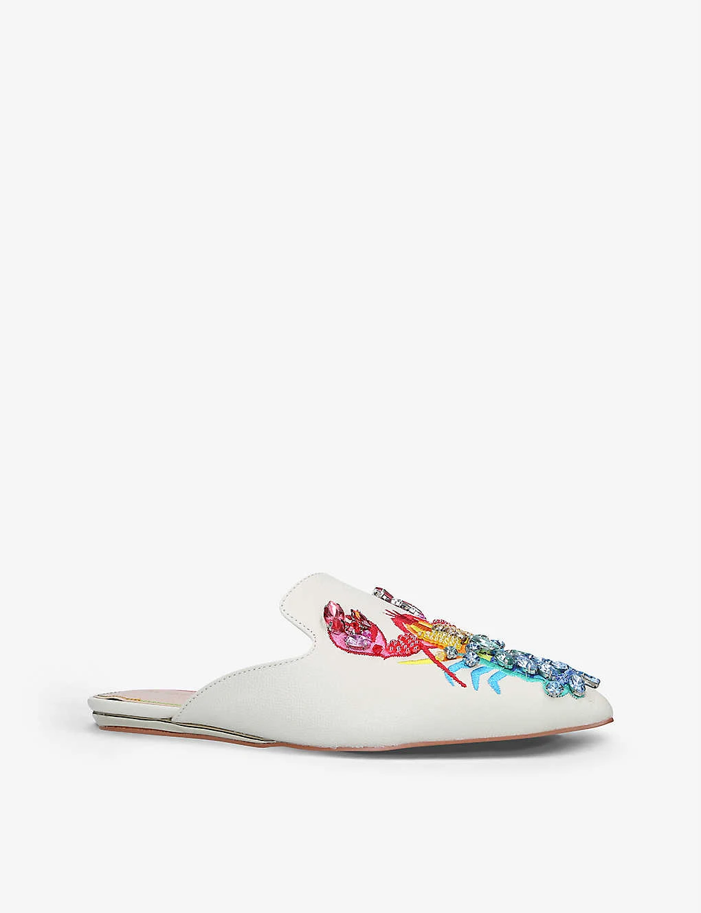 Kurt Geiger London Otter Rainbow Lobster-embroidered Leather Mules 3 Kurt Geiger London Otter Rainbow Lobster-embroidered Leather Mules - Image 3