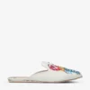 Kurt Geiger London Otter Rainbow Lobster-embroidered Leather Mules