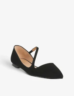 Pandora Suede Flat Sandals -Manolo Blahnik Store R03730211 BLABLACK ALT02