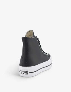 Converse All Star Lift High-top Leather Flatform Trainers -Manolo Blahnik Store R03730914 BLACKWHITELEATHER ALT03