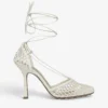 Bottega Veneta Stretch Wraparound Leather And Mesh Courts