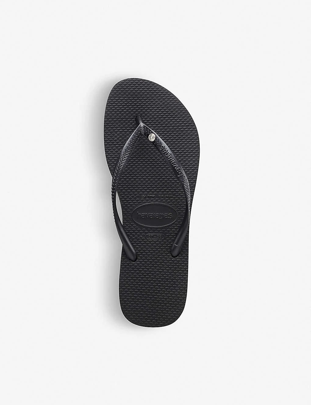 Havaianas Slim Crystal-embellished Rubber Flip-flops 2 Havaianas Slim Crystal-embellished Rubber Flip-flops - Image 2