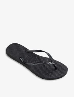 Havaianas Slim Crystal-embellished Rubber Flip-flops 6 Havaianas Slim Crystal-embellished Rubber Flip-flops -Manolo Blahnik Store R03741119 BLACK ALT02