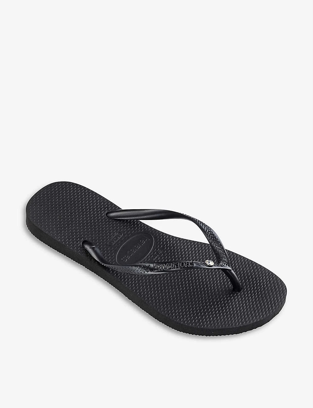 Havaianas Slim Crystal-embellished Rubber Flip-flops 3 Havaianas Slim Crystal-embellished Rubber Flip-flops - Image 3