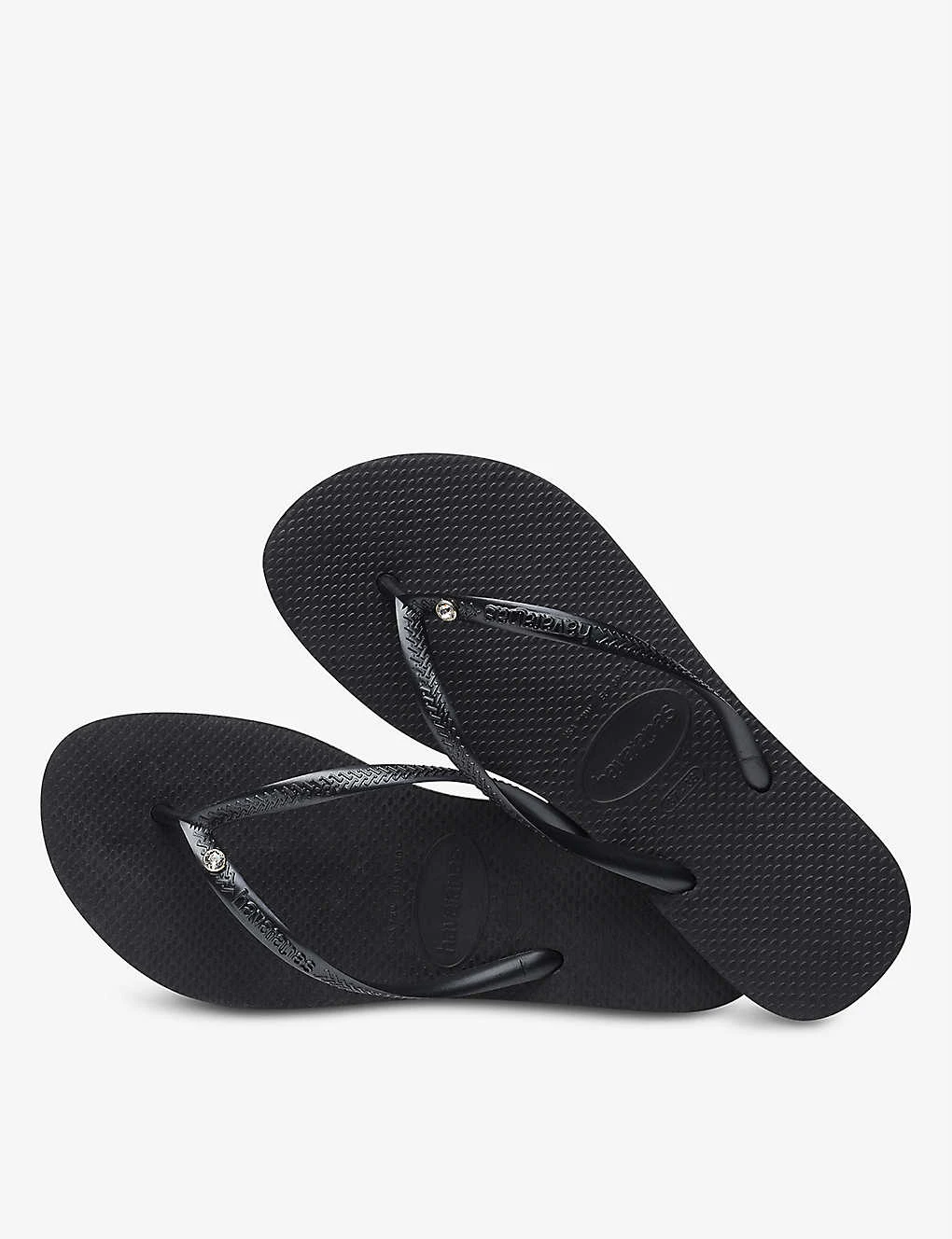 Havaianas Slim Crystal-embellished Rubber Flip-flops 4 Havaianas Slim Crystal-embellished Rubber Flip-flops - Image 4