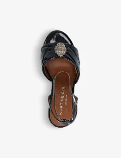 Kurt Geiger London Kensington Paten-leather Heeled Sandals -Manolo Blahnik Store R03758699 BLACK ALT03