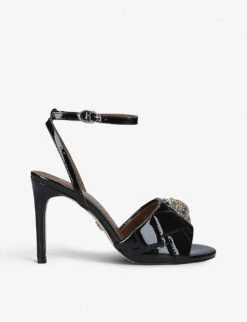 Kurt Geiger London Kensington Paten-leather Heeled Sandals