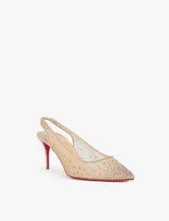 Christian Louboutin Follies Strass Sling 70 Rete Suede Lame -Manolo Blahnik Store R03769399 VERSIONLIGHTSILK ALT02