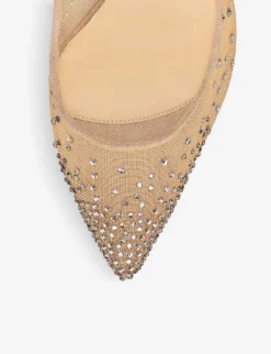 Christian Louboutin Follies Strass 100 Mesh Courts -Manolo Blahnik Store R03782129 VERSIONLIGHTSILK ALT02