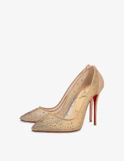 Christian Louboutin Follies Strass 100 Mesh Courts -Manolo Blahnik Store R03782129 VERSIONLIGHTSILK ALT03