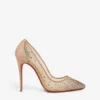 Christian Louboutin Follies Strass 100 Mesh Courts