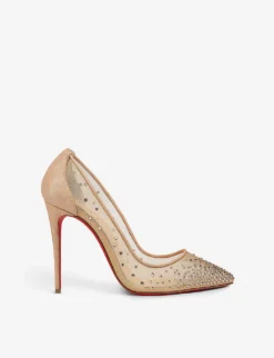 Christian Louboutin Follies Strass 100 Mesh Courts