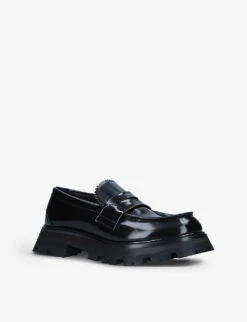 Alexander McQueen Wander Hybrid Leather Loafers -Manolo Blahnik Store R03782515 BLACK ALT02