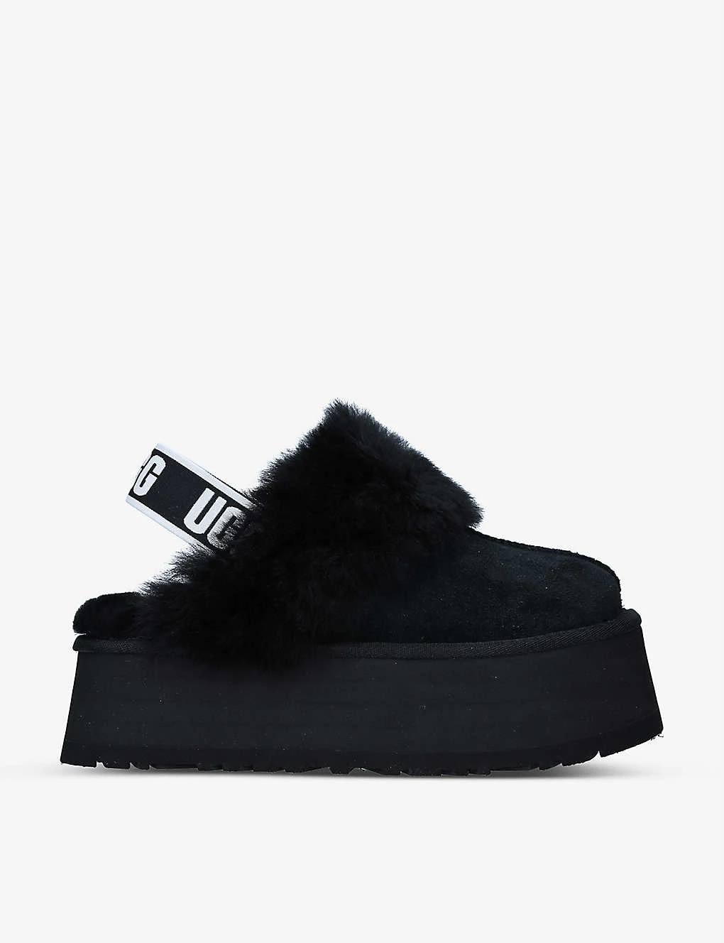 Ugg Funkette Suede And Sheepskin Platform Slippers 1 Ugg Funkette Suede And Sheepskin Platform Slippers