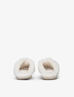 Ugg Scuffiata Round-toe Sheepskin Slippers -Manolo Blahnik Store R03811382 CREAM ALT03