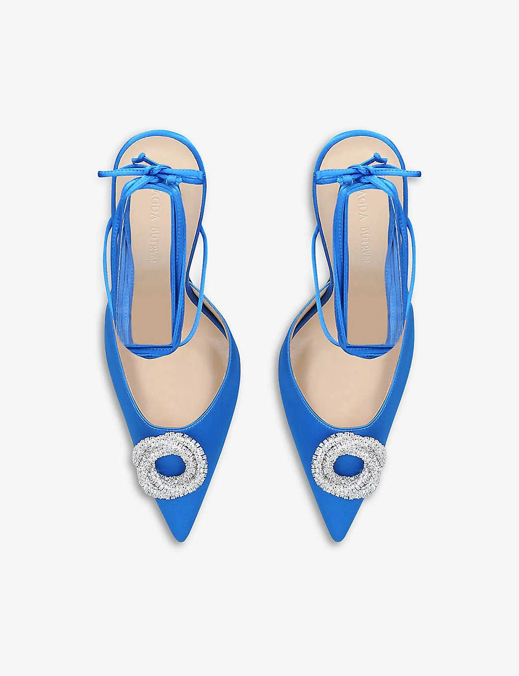 Magda Butrym Crystal-appliqué Pointed-toe Satin Courts 2 Magda Butrym Crystal-appliqué Pointed-toe Satin Courts - Image 2