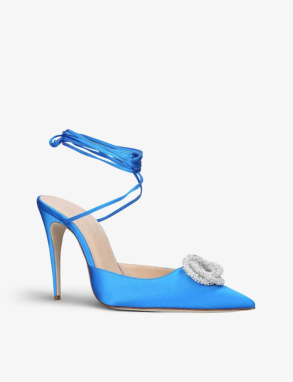 Magda Butrym Crystal-appliqué Pointed-toe Satin Courts 3 Magda Butrym Crystal-appliqué Pointed-toe Satin Courts - Image 3